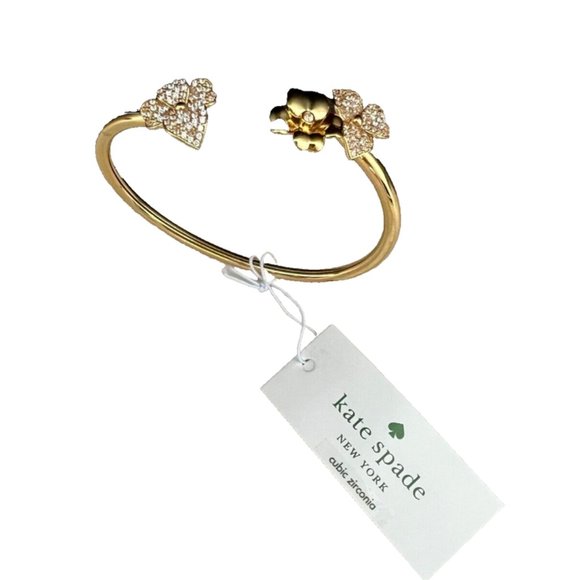 Kate Spade New York Precious Pansy Pave Flex Cuff Bracelet - Picture 4 of 4